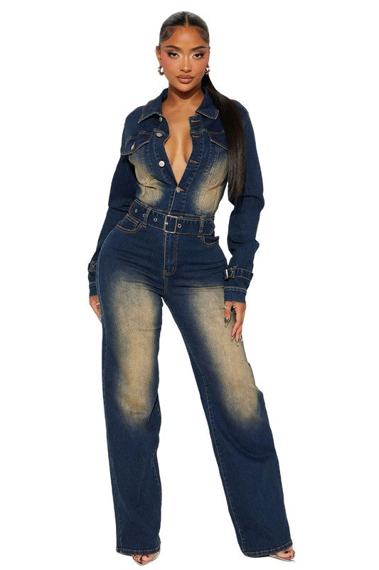 Trendsetter Denim Jumpsuit